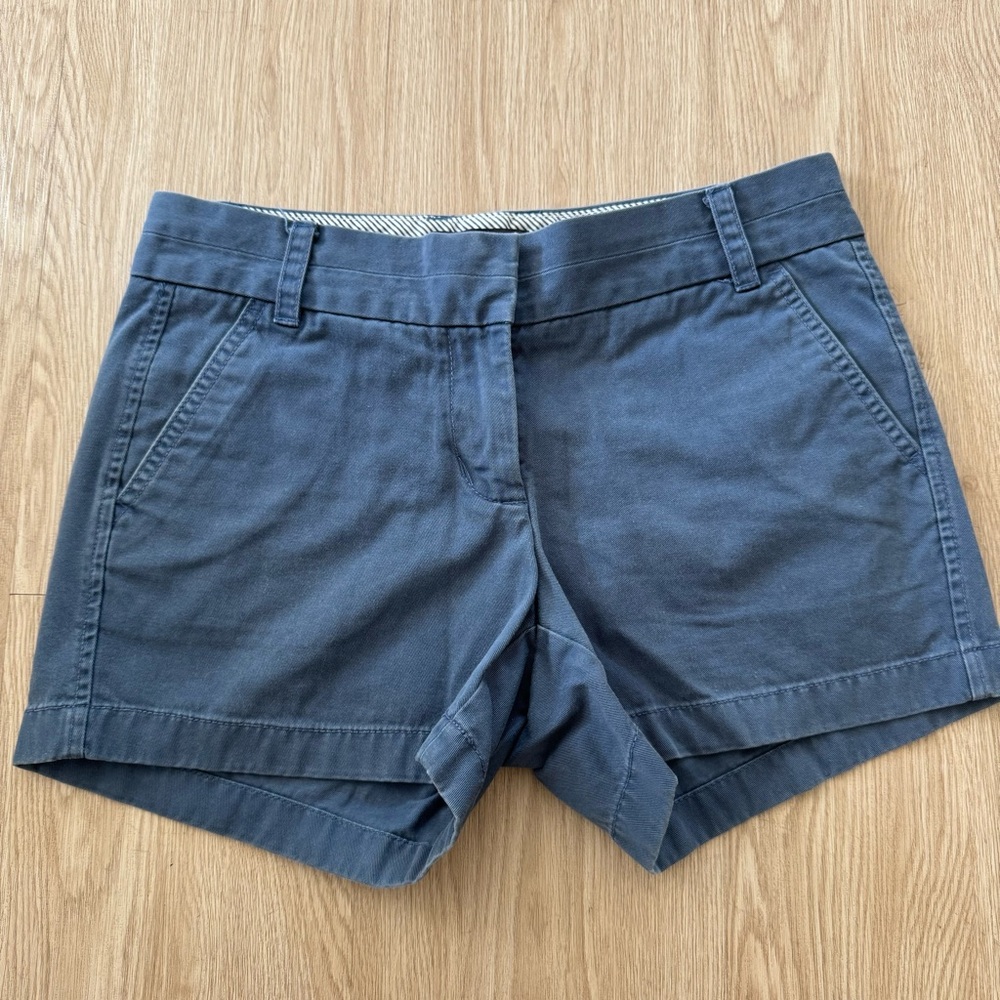 J. Crew Women's steel blue chino Shorts